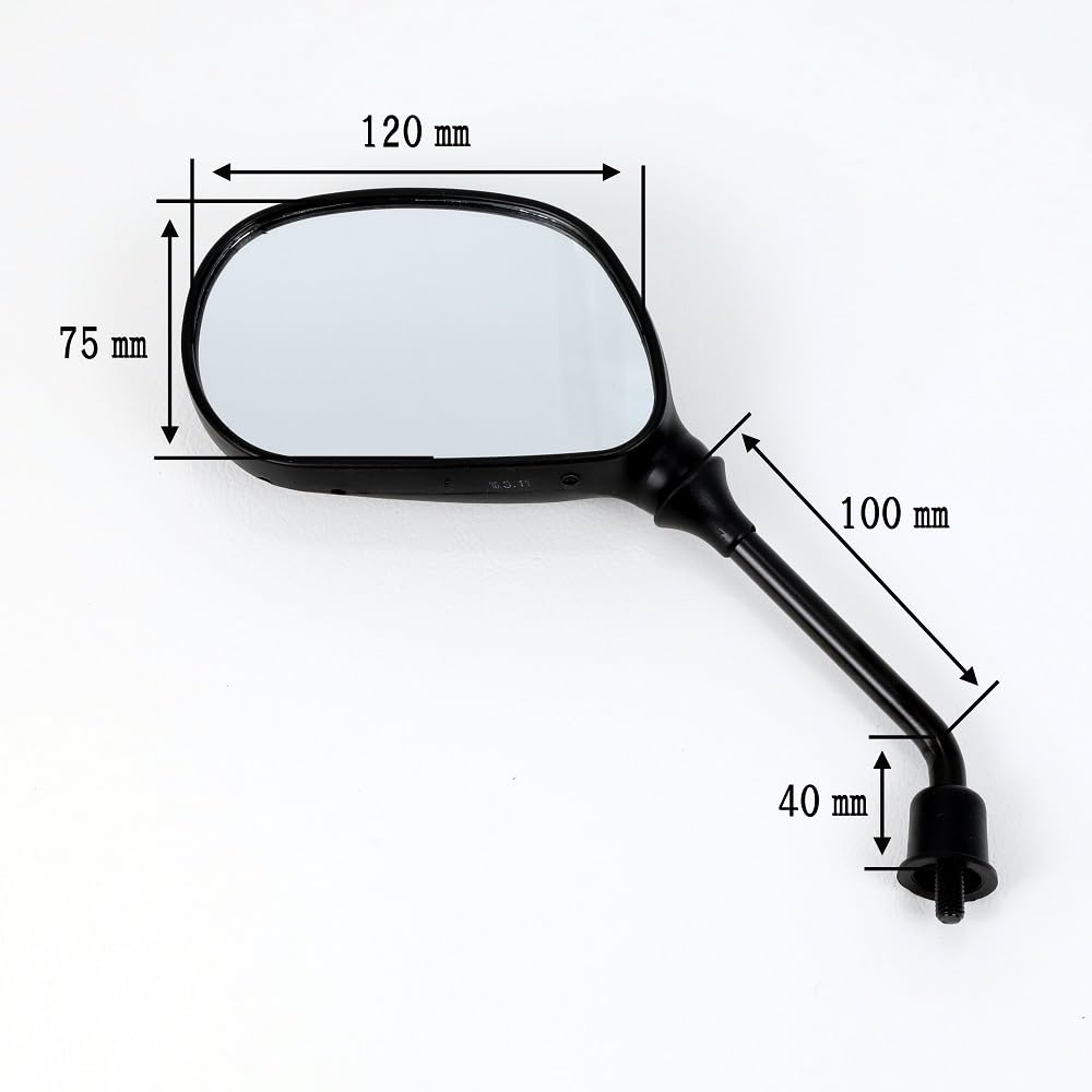 Amazon | ヤマハ スクーター用楕円 汎用バックミラー/ 逆ネジ8mm 左右