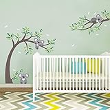 decalmile Pegatinas de Pared Koala y Árbol Vinilos Decorativos Libélulas Oso Koala Adhesivos Pared Infantiles Habitación Bebés Niños Dormitorio Guardería
