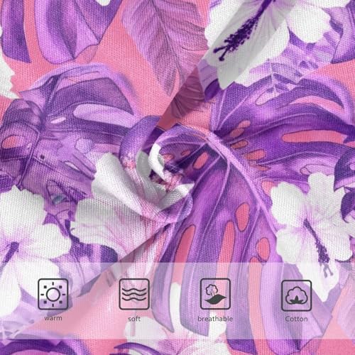 Joisal Cotton Toddler Girls Underwear Tropical Purple Leaves Floral Panties Little Girl Stylish Undies Kids Briefs 2t3