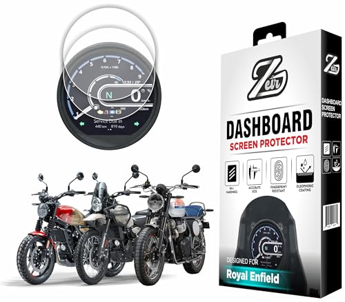 Image of ZEIR [2 Pack] Screen Protector Only Compatible with ROYAL ENFIELD Himalayan 450, Guerilla 450 & Bear 650 2024+ | Instrument Clusters Screen Guard | 9H Hardness, Anti-Scratch & Water Resistant | HD Clarity RE New Bike Display Accessory 2026 [Not Tempered Glass]