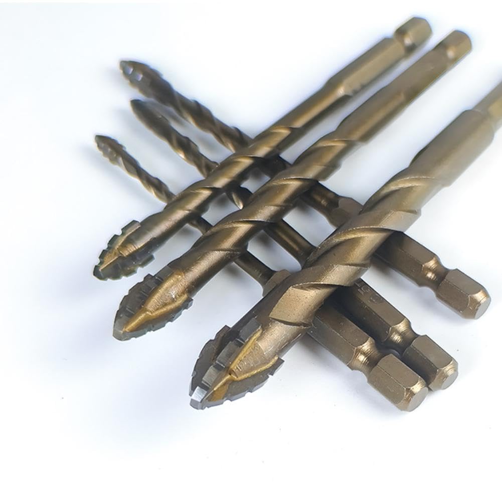 Vierschneidiger Sägezahn-Exzenterbohrer, 4 gezahnt, Exzenter-Trockenbohrer, Vollkeramik, Fliesen, Glas, Marmor, Beton, Edelstahl, hohe Härte, mehrere Größen (7-in-1)