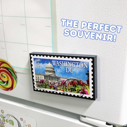 Imán decorativo Washington DC 5" x 3" rectangular miniatura 5