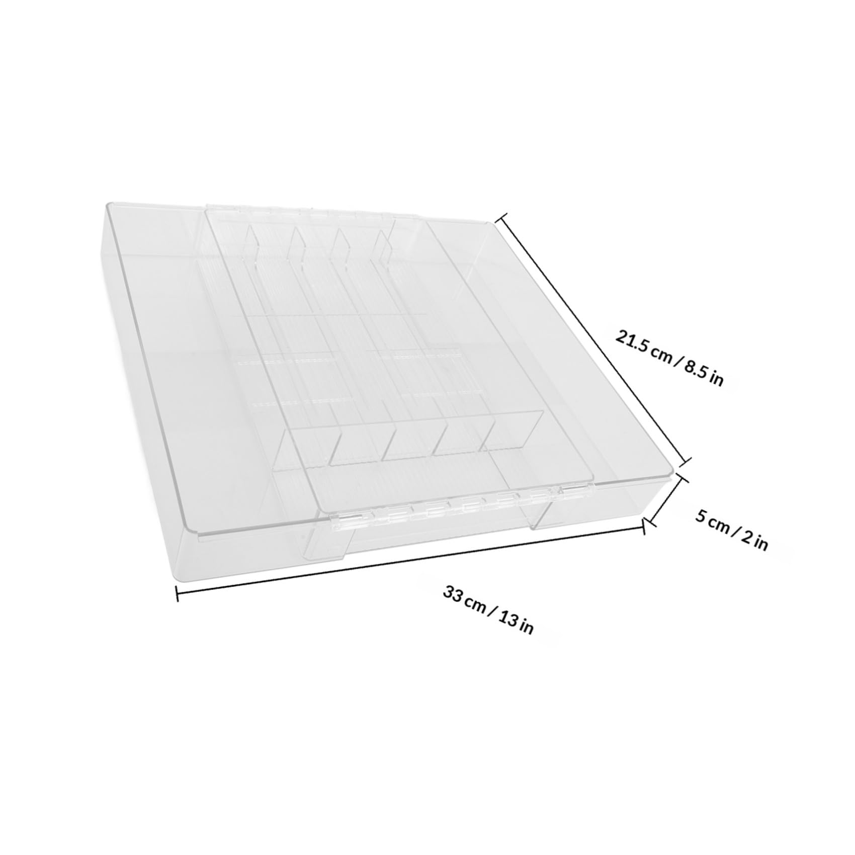 Flexibler Schubladenorganizer aus Acryl für Küchenutensilien für Küche mit Mehreren Fächern Ausziehbarer Besteckkasten und Besteck und Bad