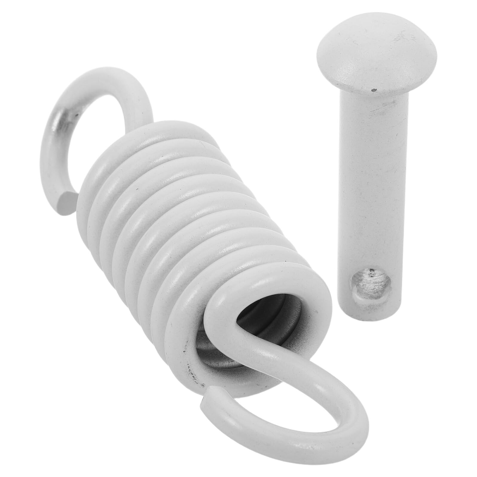 Juego de Resortes Metálicos Aplicables para Colgar Hamacas y Sillas Colgantes, Pasador de Soporte de Hierro Blanco Fácil Instalación para Jardín y Camping