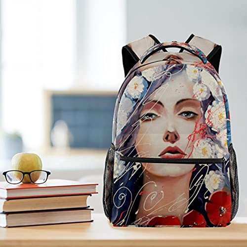 Sac à dos d'école collage japonais multicolore pour ordinateur