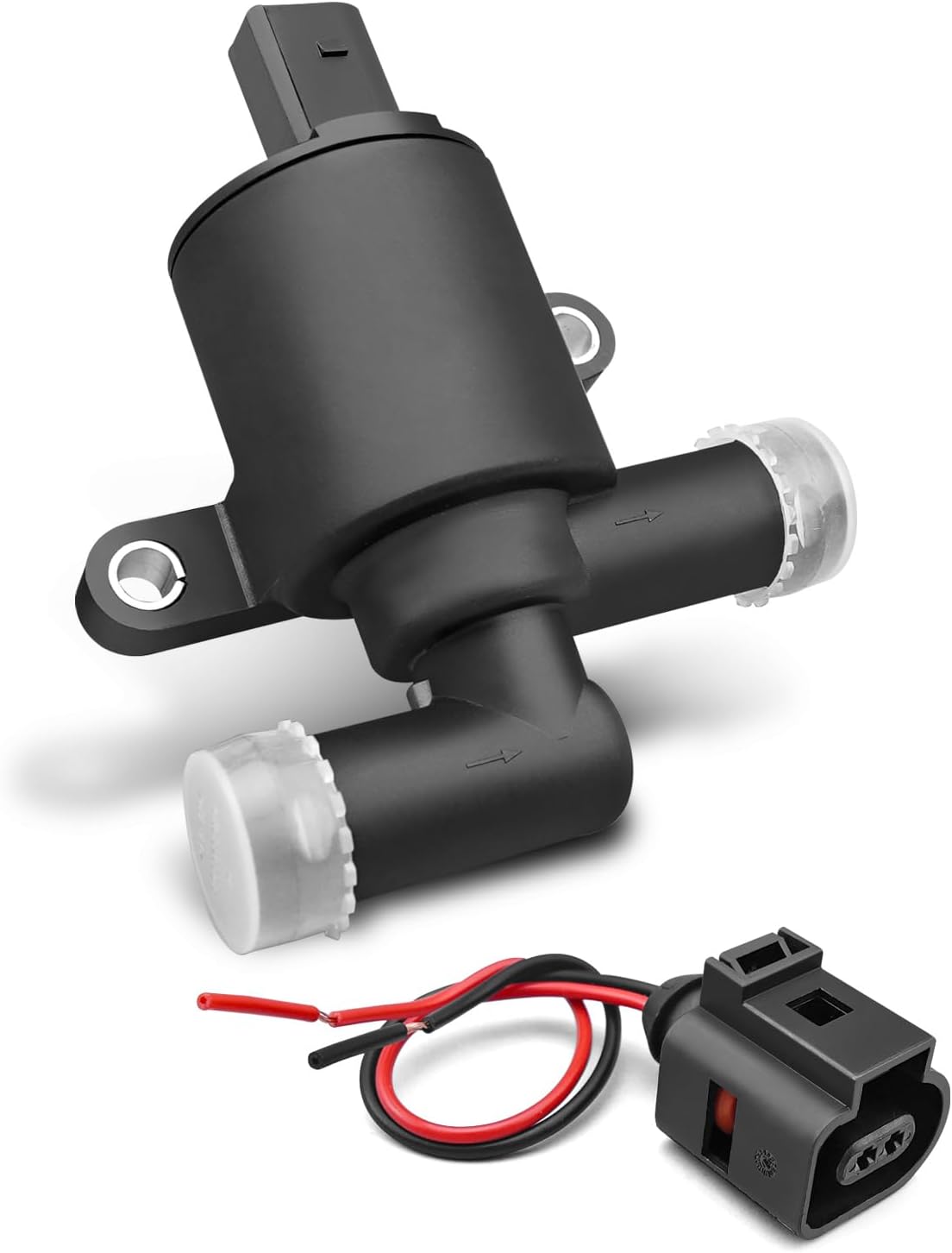 HVAC Heater Control Solenoid Valve with Connector Fits for Audi A3 A4 A5 A6 A7 Q5 Q7 Q8 VW Golf Jetta Passat 2009-2021 Replaces 4H0-121-671-D 1J0973702