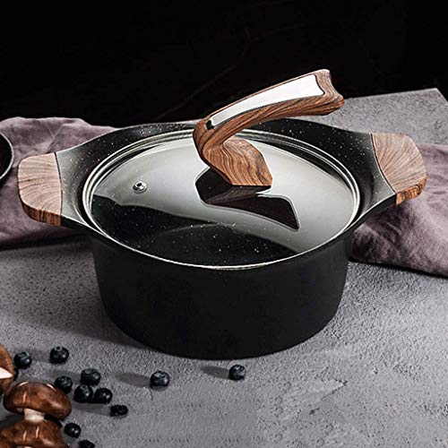 Marmite à Soupe, épaissie Non fumée Non Stick Pot, Double Oreille Hot Pot, Non bâton marmite à Soupe, Cuisine ou Salle à Manger Accueil Pot Wok – Image 5