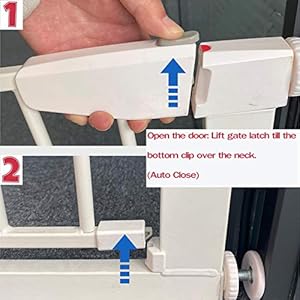 Walk Thru Pet Gate, 46″ to 49″ Extendable Wide, includes 5.5 and 11-Inch Extension Kit, 4 Pack Pressure Mount Kit, 4 Pack Wall Cups and Mounting Kit, White