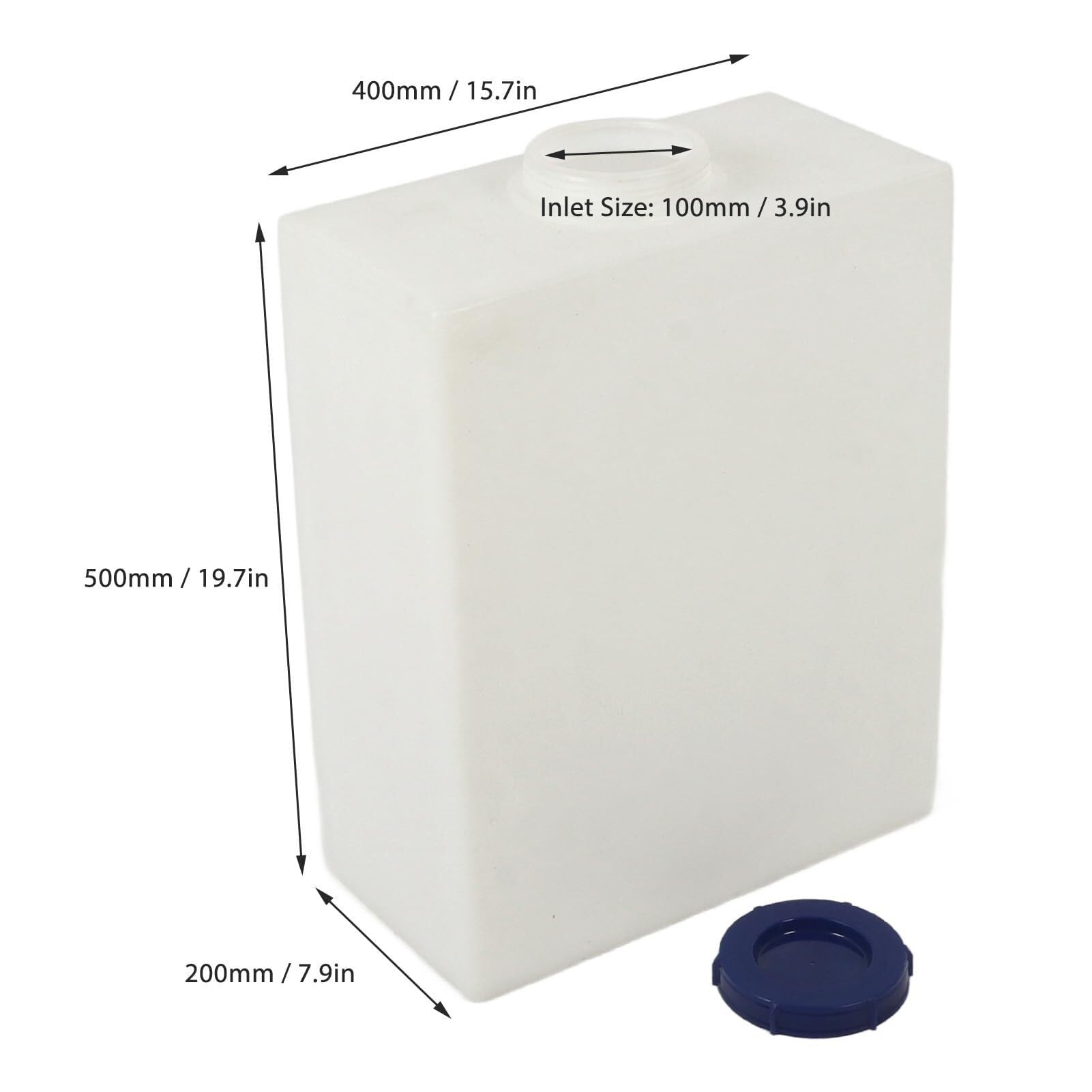 LICOME 10 Gallons RV Water Storage Tank Heat Cold Resistant PE Water Tank,RV Water Tank for Trailer Boat Yacht