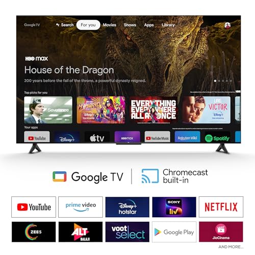 Image of TCL 108 cm (43 inches) Metallic Bezel Less Series 4K Ultra HD Smart LED Google TV 43V6C (Black)