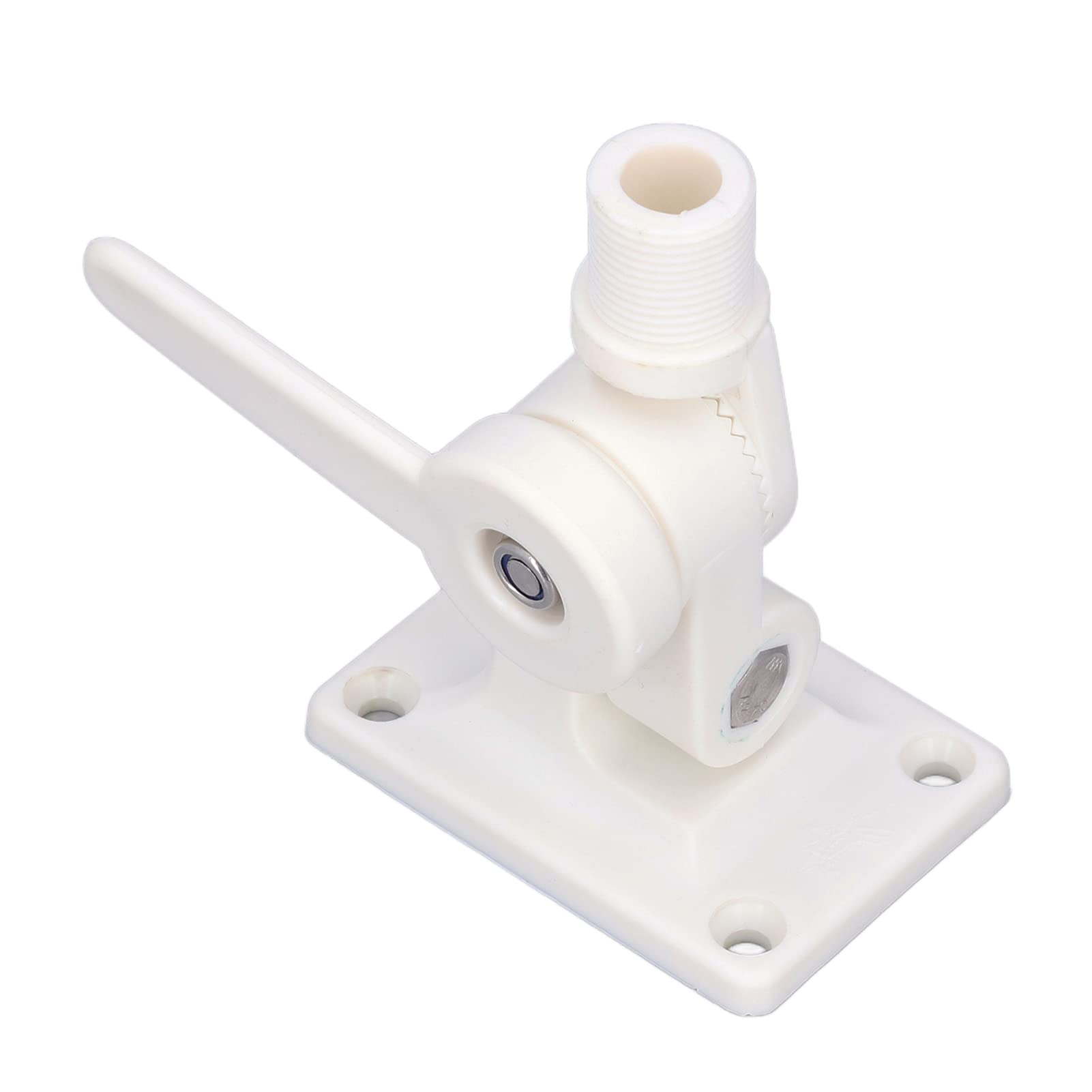 Soporte para Antena Marina Ajustable con Base de Doble Eje y Trinquetes Multifuncional Compatible con Antenas 14UNS para Barcos y Embarcaciones Náuticas
