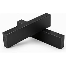 2 Pcs HDPE Plastic Blocks, 1 x 3 x 12 Inch, Black