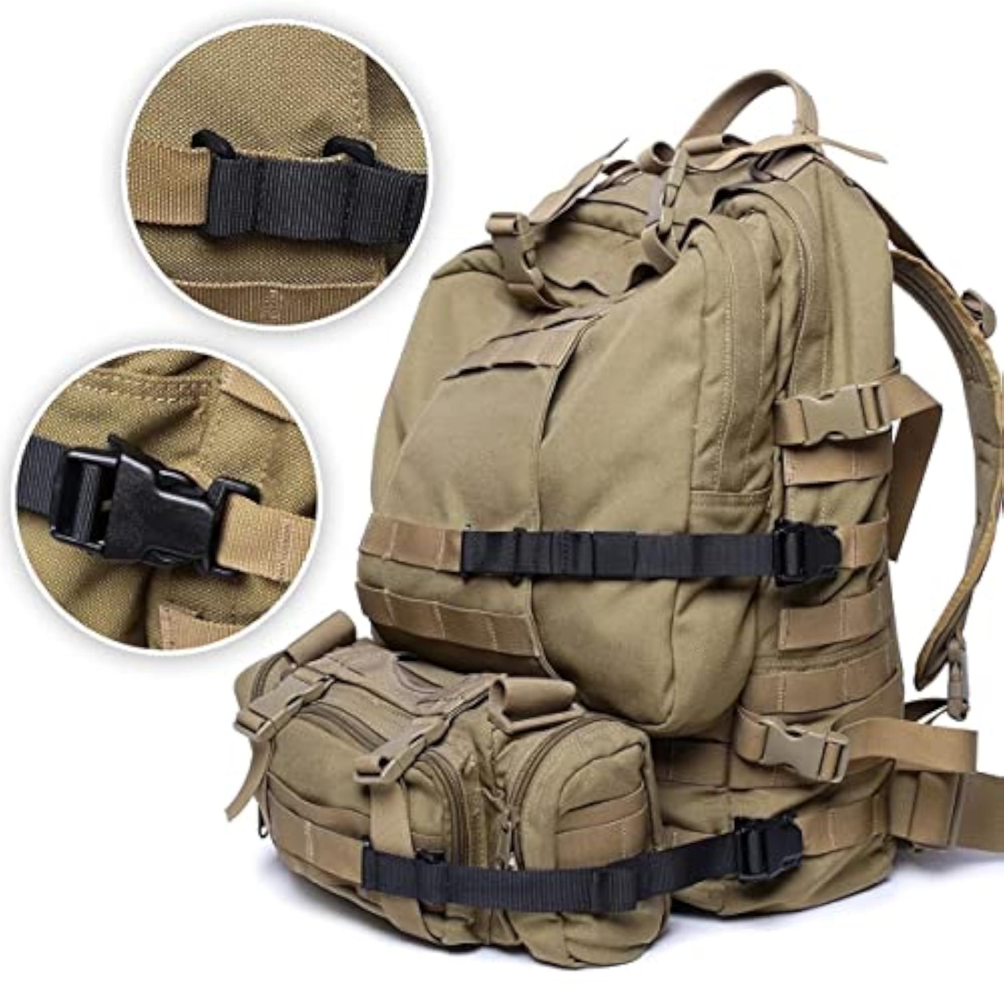 6 Pcs Tactical Molle Backpack Straps Accessories Set