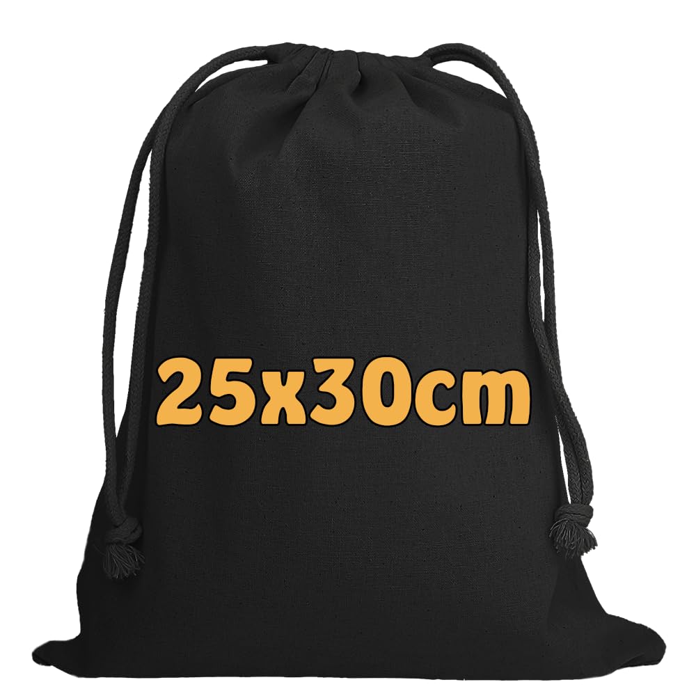 Cottonbagjoe (10, 25, 100, 250) Baumwollbeutel mit Kordelzug 25 x 30 cm – OEKO-TEX® STANDARD 100 Stoffbeutel als Aufbewahrungsbeutel für Reisen, Geschenke & Organisation