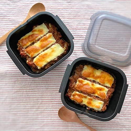 GOURLAB+ Microwave Cookware Meal Prep Containers Made in Japan, Microwave Veggie Steamer, Rice Cooker Small, Steamer for Cooking With Lids BPA Free (White)