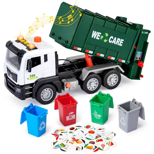 Tacobear Müllauto Müllwagen Spielzeug Geschenke ab 2 3 4 5 Junge, Großer...