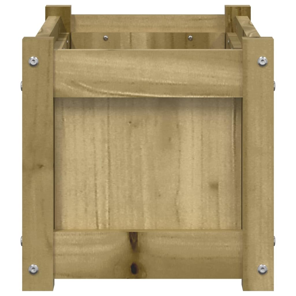 Jardinière en Bois de pin imprégné 60 x 31 x 31 cm bac Plante Balcon terrasse Jardin Exterieur avec Drainage Reserve Eau pour Fleurs semis Herbe aromatique et Decoration Nature
