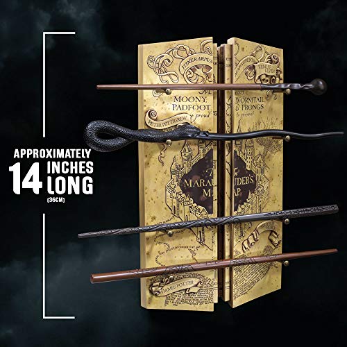 The Noble Collection Harry Potter Marauders Wand Set with Display Stand - 31.5in (43cm) 4 Wizard Wands with Marauders Map Display Stand - Officially Licensed Film Set Movie Props Wands Gifts - Image 5