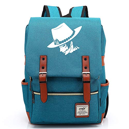 ONE Piece Luffy Pirat: Mochila escolar  diseño de cráneo  para ordenador portátil