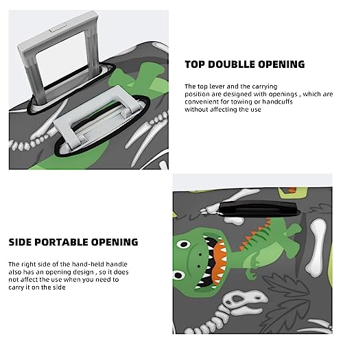Cartoon Dinosaurs.Cute Dinosaurs Luggage Cover Washable Elasticated Luggage Covers for Suitcase TSA Approved Stylish Scratch Resistant Luggage Case Protector4
