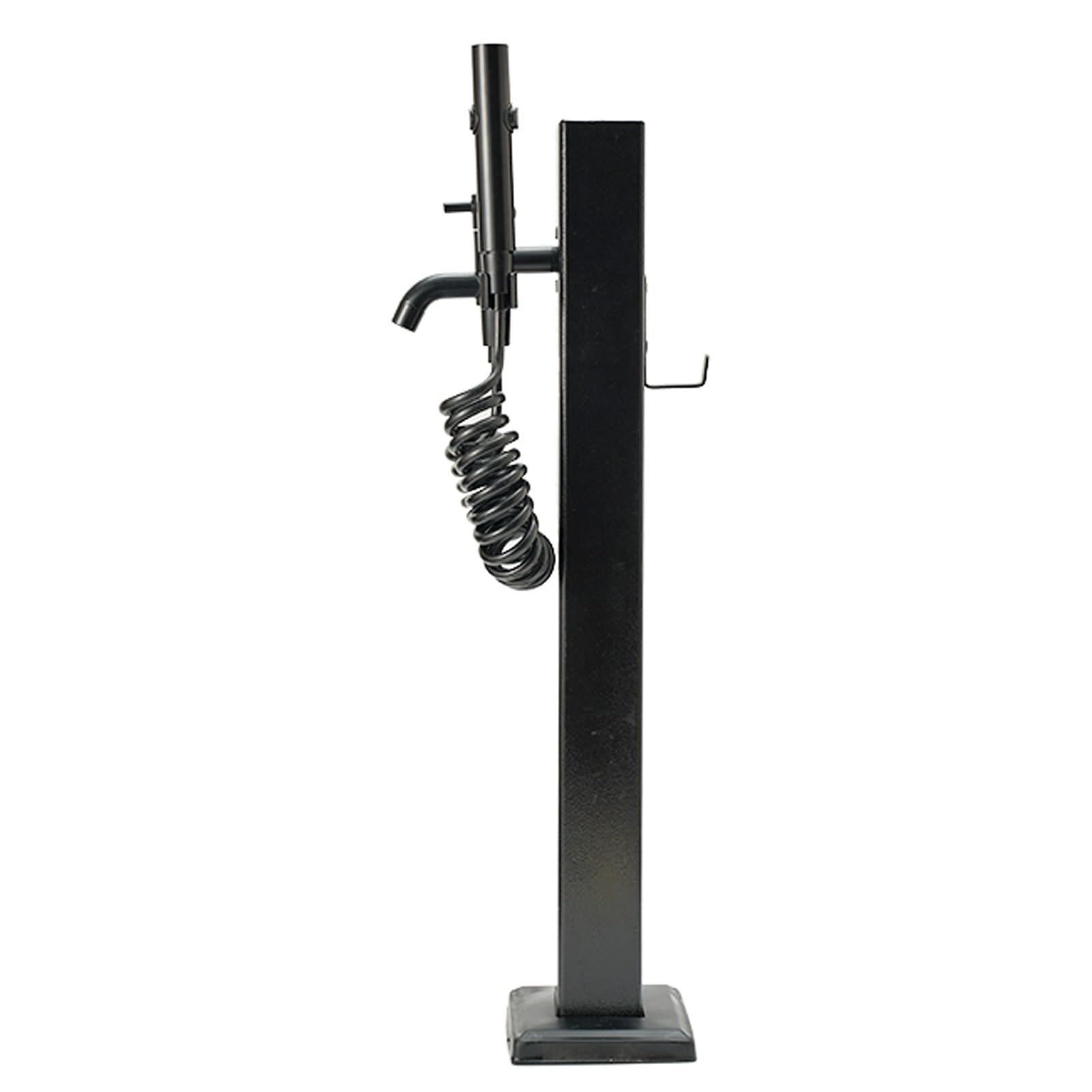 WOTZOV 304 Stainless Steel Freestanding Water Column, Square Garden Hose Stand & Dispenser, Outdoor Vertical Hydrant For Irrigation & Washing，Black K 93CM/36.6IN