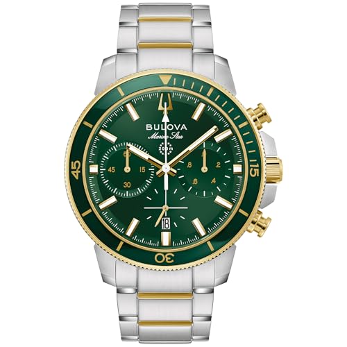 Bulova Men's Marine Star Series C Two-Tone Stainless Steel 6-Hand Chronograph Quartz Watch