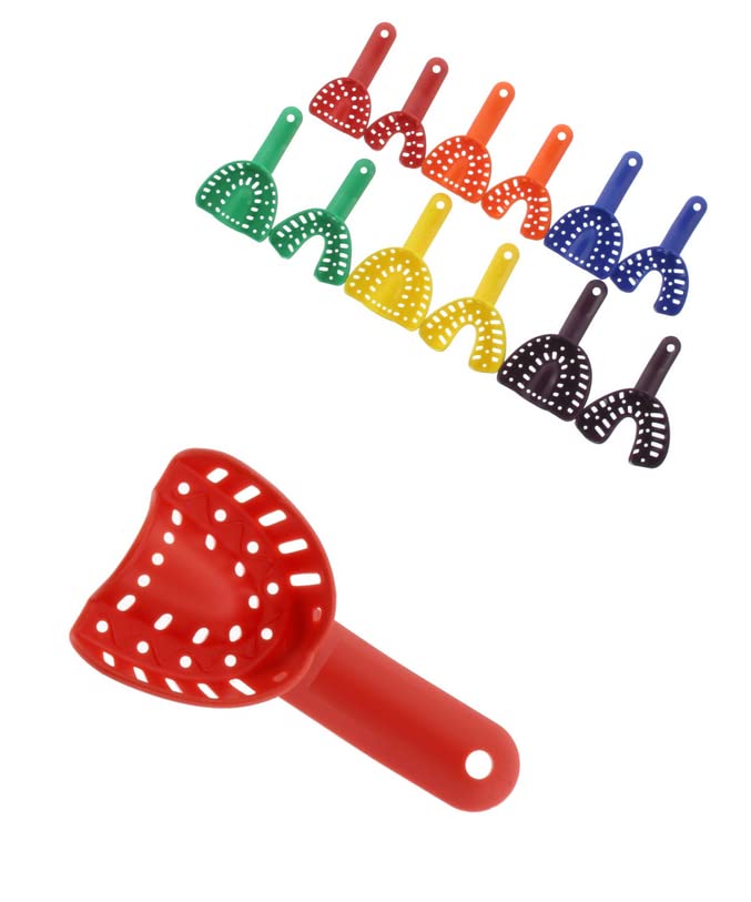 AmeriCan Goods 10/Pcs Dental DuraLock Plus Ortho Impression Trays Upper/Lower Dental Impression Tray for Adult/Children (#1PedoUpper)