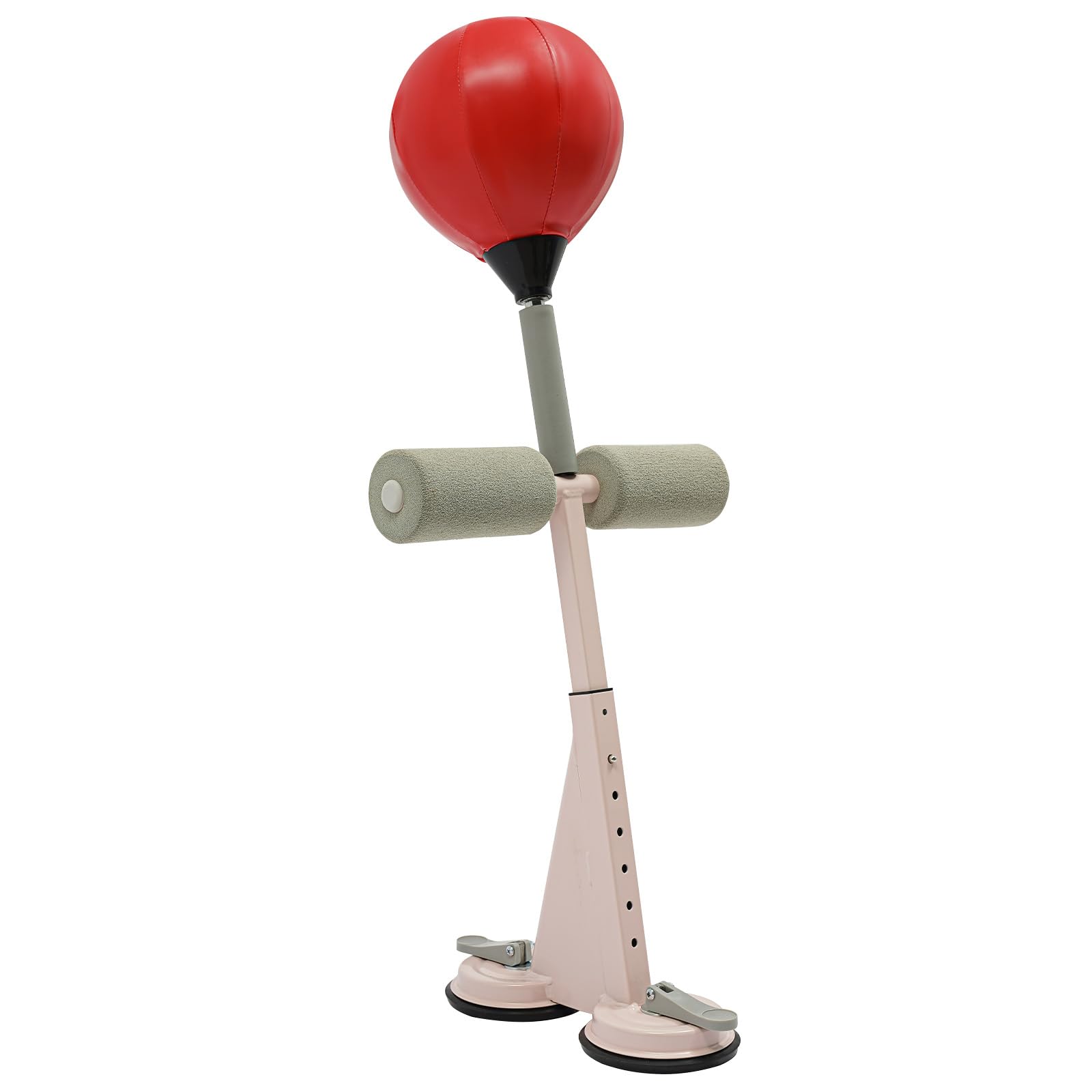 Punching ball con due ventose, sacco da boxe regolabile in altezza, con supporto, 6 marce, rimovibile, per adulti, adolescenti