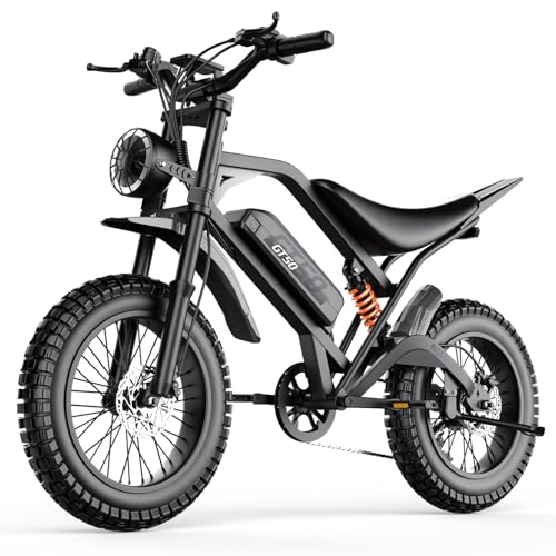 ASKGO Electric Bike for Adults Teens, 1500W Peak, 28/36 Mph & 65 Miles, 16/20" Fat Tire All-Terrain Electric Dirt Bike with 48V 20AH Removable Battery, Dual Brake Off-Road Ebike with NFC Unlock image 6