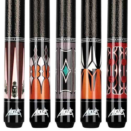 AKLOT Pool Cues, 5-Pack 58' Maple Pool Cue Stick, Pool Sticks for Adults - Perfect for Home Game...