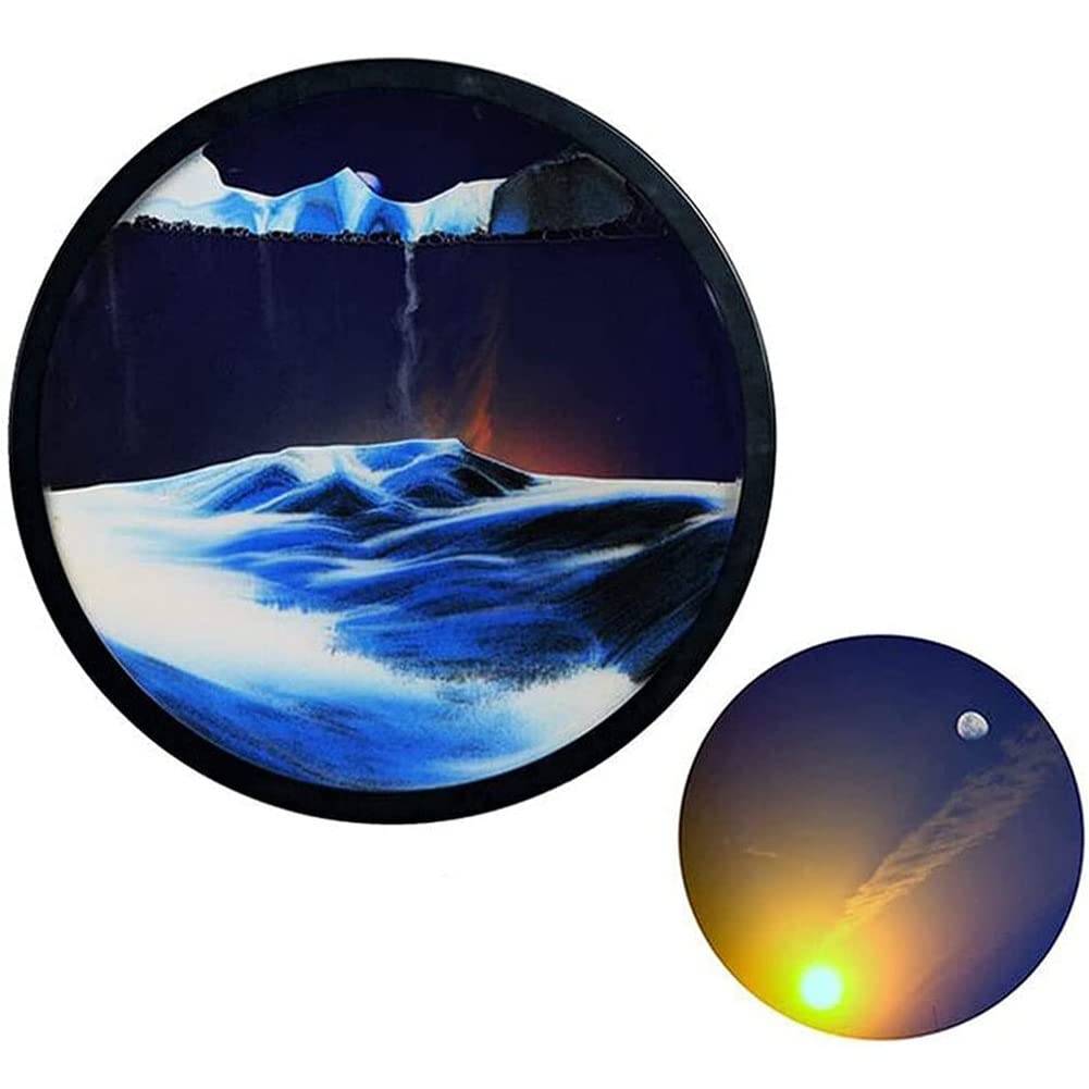 Immagine di Sabbia in Movimento, Pittura di Sabbia Che scorre Deco,Paesaggio di Sabbia Dinamico 3D ,Cornice di Flow Sabbia Immagine in Movimento, Paesaggio Dinamica Art Decorazione Regalo ( Color : A