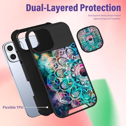 Image of Funermei for iPhone 16 Pro Max Case - Women Girls Cute Phone Cover Girly Pretty Aesthetic Flower Blue Unique Design with Camera Cover Funda for Apple for iPhone 16 Pro Max