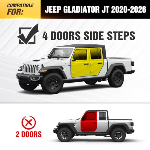 YZONA estribos laterales para Jeep Gladiator JT 2020-2026 miniatura 2