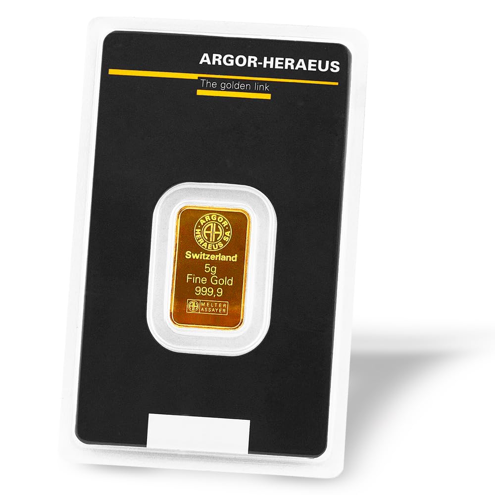 Argor-Heraeus Goldbarren, 999.9 Feingold, 5g, LBMA-zertifiziert