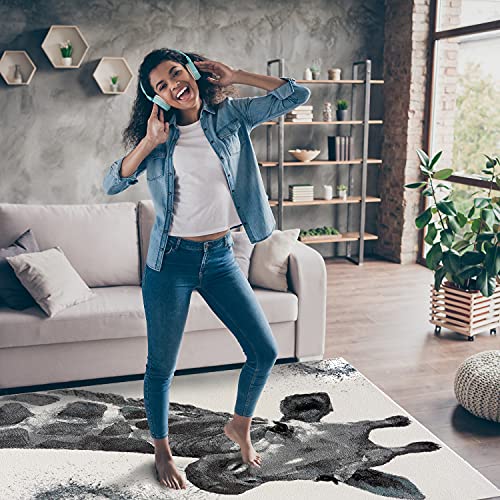 payé Vloerkleed kinderkamer - crème - 80x150cm - giraffe laagpolig tienertapijt slaapkamer woonkamer tapijt - jungle decoratie meisje jongen baby - Afbeelding 7