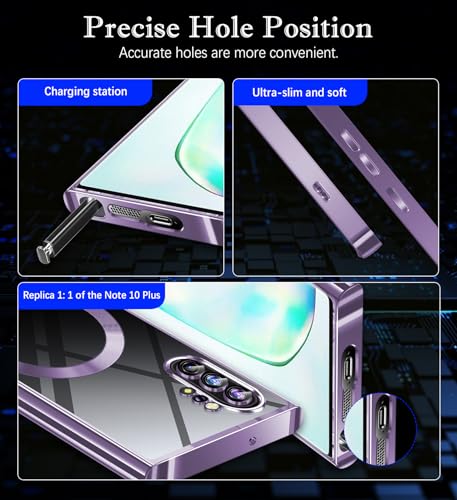 Coque pour Samsung Note 10 Plus compatible avec MagSafe souple transparente TPU - 6