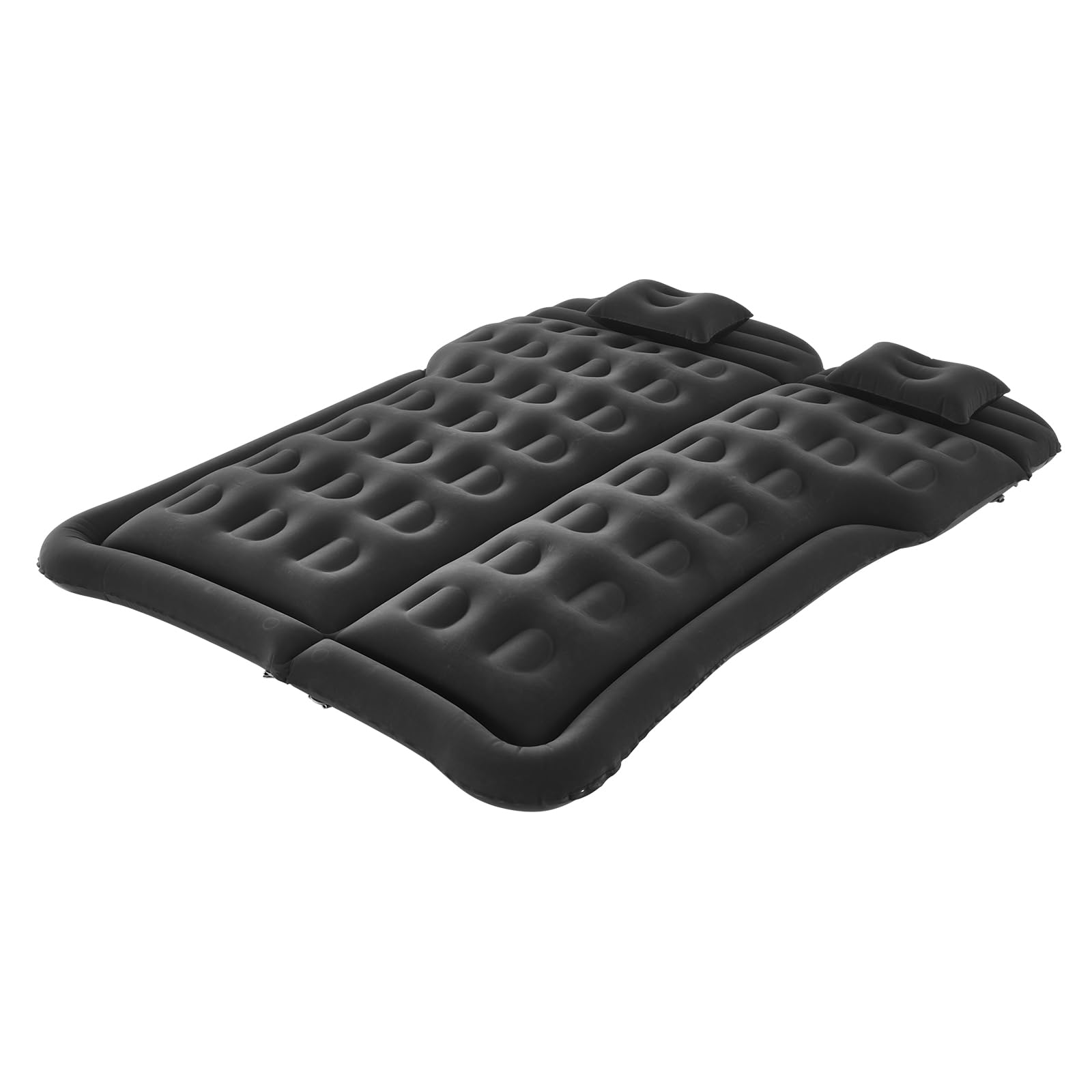 VEVOR Colchón Inflable de Camping para Coche, Grueso y Aterciopelado, Duradero con Bomba de Aire, 2 Almohadas, Boquilla y Bolsa de Transporte, para SUV, MPV y Sedán, Negro, 1750 x 1330 x 150 mm