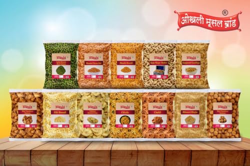 Image of OKHLI MUSAL BRAND All Age Groups Favourite Party Crunchy Munchy Namkeen Snack-Roasted Namkeen Podhina Dhaniya Nimbu Chickpeas Split /Chatpata Roasted Bengal split gram Namkeen Snack-1Kg*5Pack