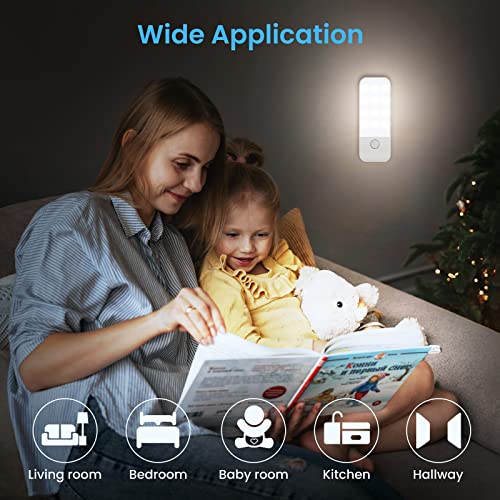 Motion Sensor Lights Indoor, 2 Packs USB Rechargeable LED Night Light, Cupboard Lights with 3 Modes, Stick-On Night Lights with Removable Magnetic Strips for Wardrob, Bedroom, Bathroom, Stair, Hallway - Cosy Home Interiors Motion Sensor Lights Indoor, 2 Packs USB Rechargeable LED Night Light, Cupboard Lights with 3 Modes, Stick-On Night Lights with Removable Magnetic Strips for Wardrob, Bedroom, Bathroom, Stair, Hallway - Image 7