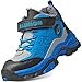 IYVW 833 Chaussures d'hiver garçons Étanche Bottes de Neige Bottes d'hiver Fourrure Doublé Chaud Antidérapantes Outdoor Bottes de Randonnée Bleu Gris 35 EU
