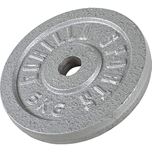 GORILLA SPORTS® Hantelscheiben – Set/Einzeln, 0,5 kg, 1,25 kg, 2 kg, 2,5 kg, 5 kg, 10 kg, 15 kg, 20 kg, 25 kg, 30 kg Gewichte, 30/31 mm, Gusseisen, Silber/Schwarz – Gewichtsscheiben, Bumper Plates