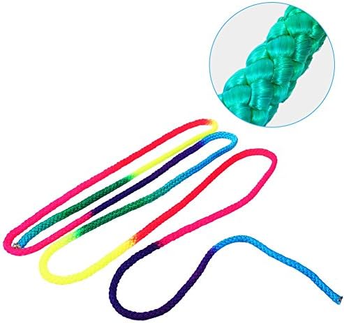 DEWIN Gymnastic Rope - Rainbow Color Rhythmic Gymnastics Rope Solid, Competition Arts Training Rope