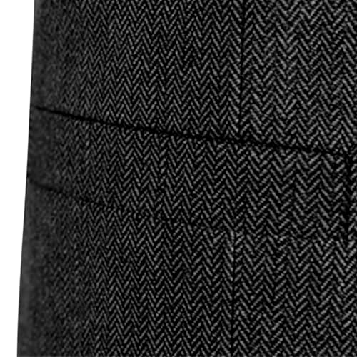 NATHGAM Men's Business Casual Suit Vest Double Breasted V Neck Waistcoat Slim Fit Herringbone Tuxedo Vest for Wedding Party3