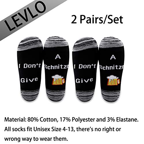LEVLO Oktoberfest Beer festival Gifts I Don't Give A Schnitzel Cotton Socks for Men2