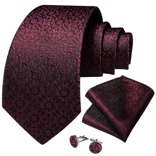 Corbata de seda para hombre set de accesorios