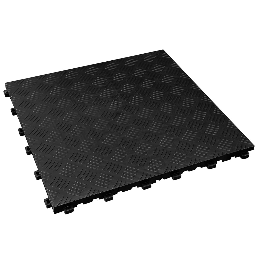 SOGI Kit piastrelle PAV-04 in PP per pavimento officina, garage - 40x40 cm - 1 mq - 10 mq - 50 mq - 100 mq - vari colori (Grigio, 10 mq = 62 piastrelle)