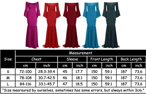 JustVH Women's Velvet Maternity Dress For Photography Baby Shower V Neck Off Shoulder Gown Maxi Photography Dress For Photoshoot Burgundy S