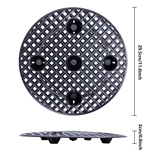 8Pcs Plant Level Pot Elevator, Plant Stands, Plant Pot Saucer For Prevent Rot And Damage On Patio & Deck (30Cm-8Pcs, Black) #TOP1