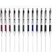 Zebra F-301 - Stainless Steel Retractable Ballpoint Pen - 0.7mm Medium - BLUE Ink - Black, Blue, Green, Maroon Barrel - Pack of 12