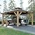 AMERLIFE 13x15 Wood Gazebo, Hardtop Gazebo with Iron Roof Double Roof, Outdoor Gazebo with Wood Frame for Patio, Parties, Garage, Lawns, Black + Natural Wood
